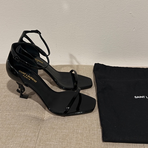 Authentic SAINT LAURENT YSL Black Opyum 850 Patent Leather Sandals EU39.5/US8.5 - Picture 3 of 9